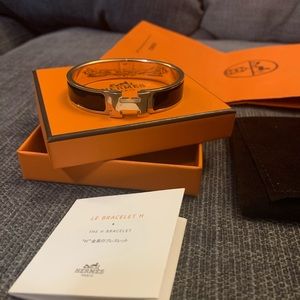 ClicH hermes bracelet rose gold and black